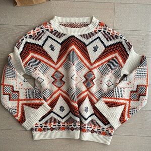 Cozy Holiday Ski Pattern Sweater